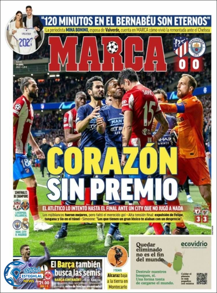 روزنامه ورزشی مارکا پنجشنبه 25 فروردین 1401