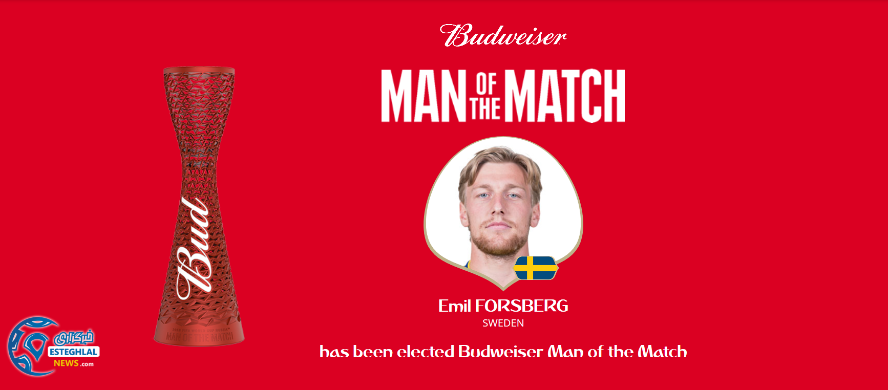 بهترین بازیکن دیدار سوئد و سوئیس