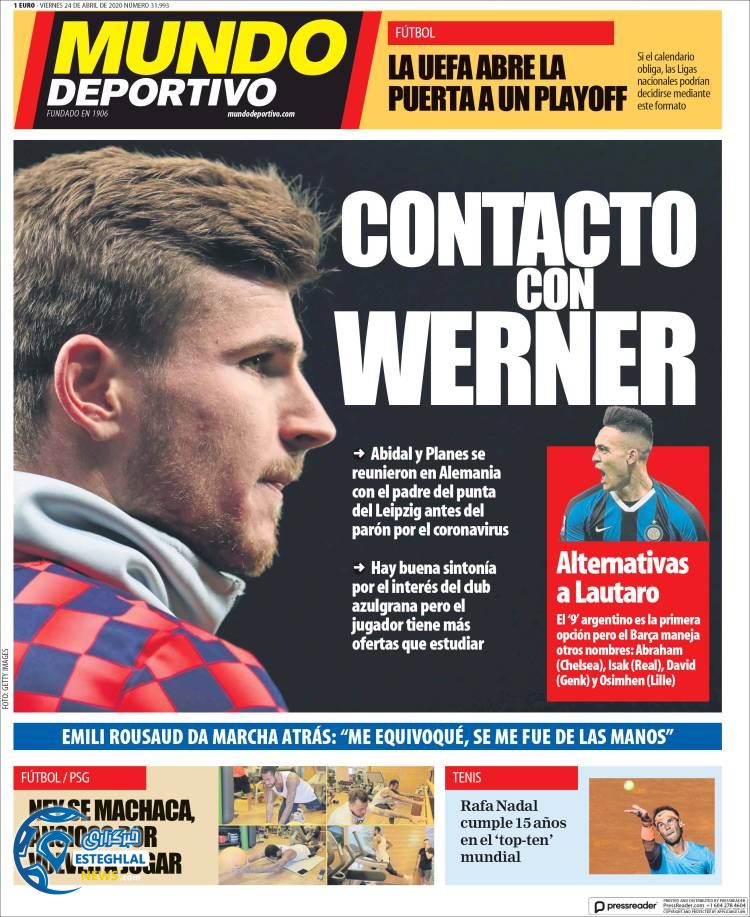 روزنامه ورزشی موندو دپورتیوو جمعه 5 اردیبهشت 1399