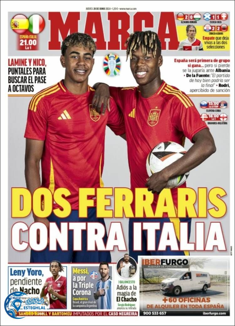 روزنامه ورزشی مارکا پنجشنبه 31 خرداد 1403 