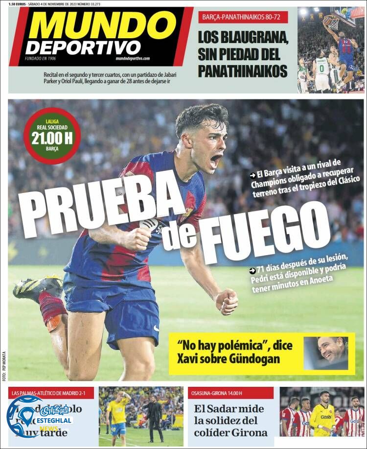 روزنامه ورزشی موندو دپورتیوو شنبه 13 آبان 1402