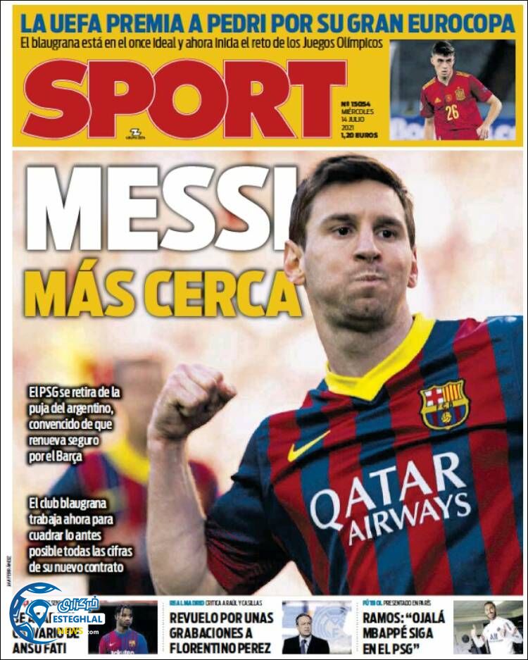 روزنامه ورزشی اسپورت چهارشنبه 23 تیر 1400