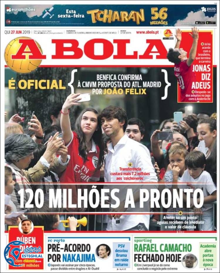 روزنامه ورزشی آبولا پنجشنبه 6 تیر 1398