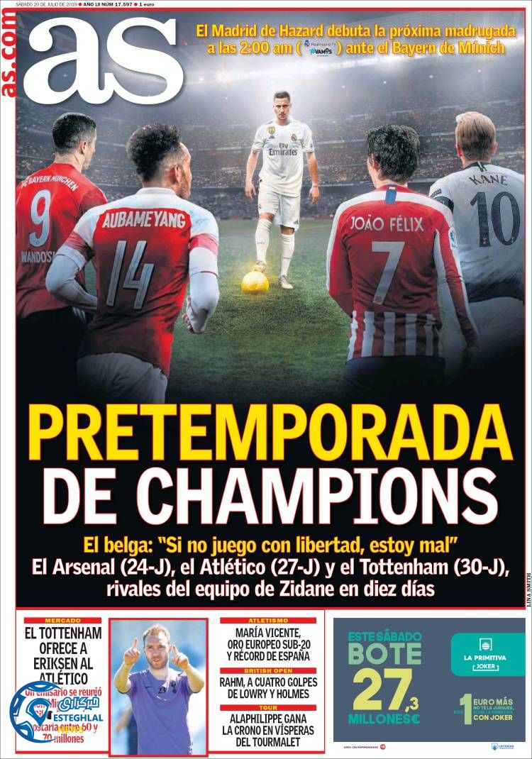 روزنامه  ورزشی آاس شنبه 29 تیر 1398