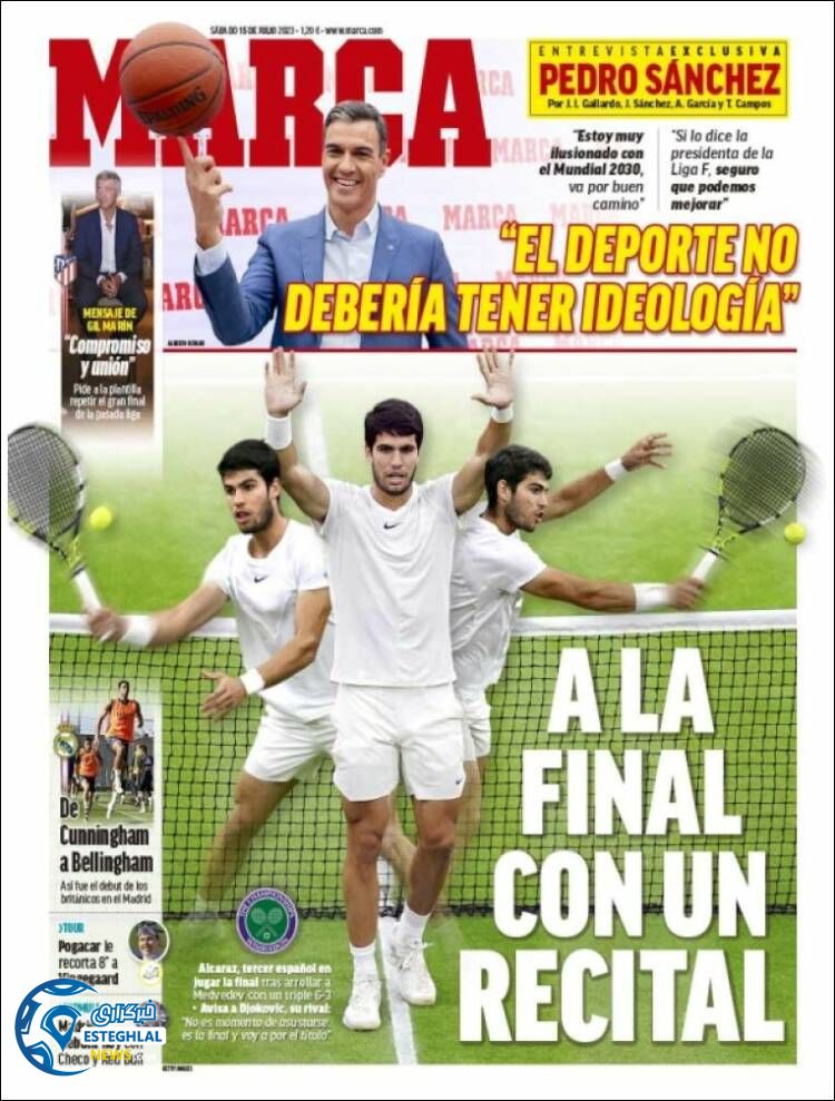 روزنامه  ورزشی مارکا شنبه 24 تیر 1402 