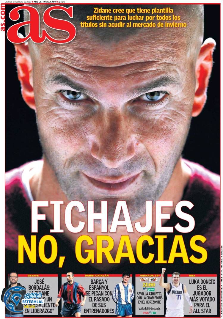 روزنامه ورزشی آاس جمعه 13 دی 1398