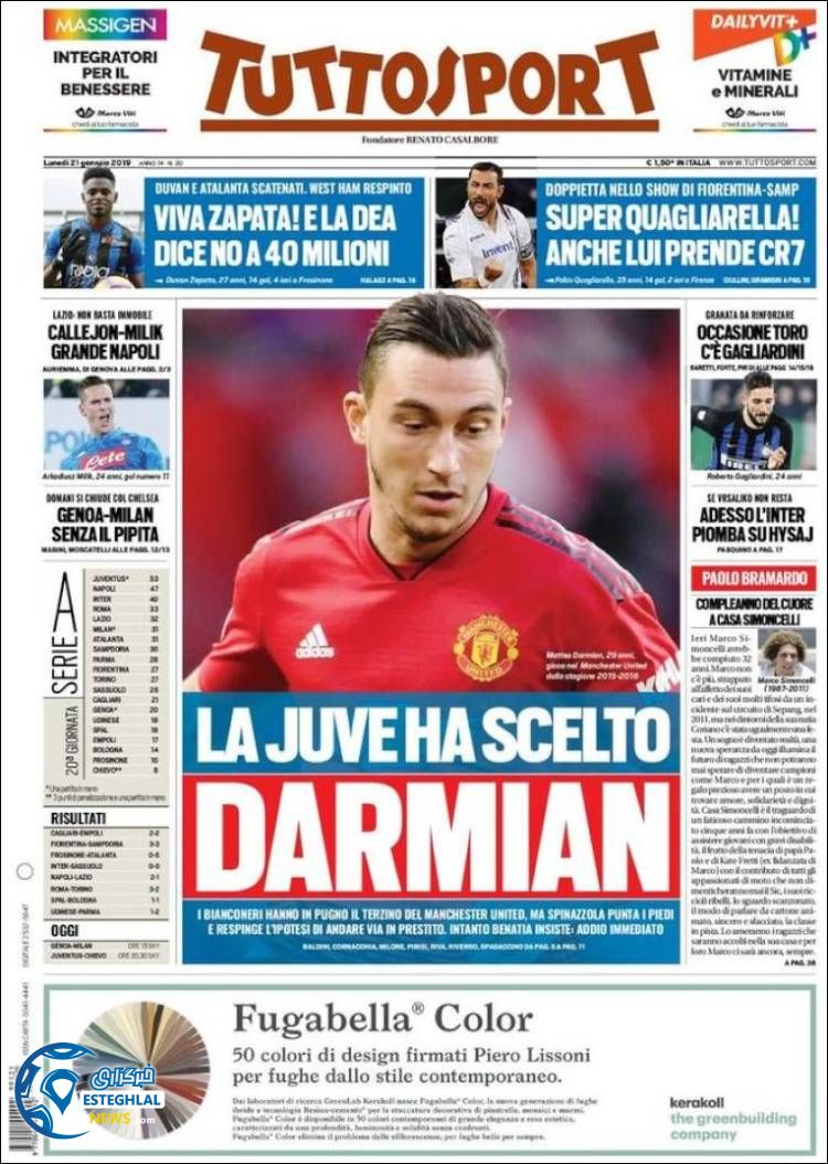 روزنامه ورزشی توتو اسپورت دوشنبه 1 بهمن 1397 