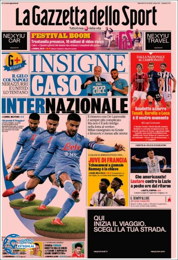 روزنامه ورزشی گاتزتا دلو اسپورت سه شنبه 20 مهر 1400