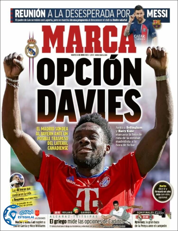 روزنامه ورزشی مارکا سه شنبه 16 خرداد 1402 