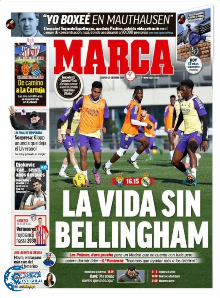 روزنامه ورزشی مارکا شنبه 7 بهمن 1402 