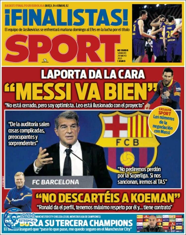 روزنامه ورزشی اسپورت شنبه 8 خرداد 1400