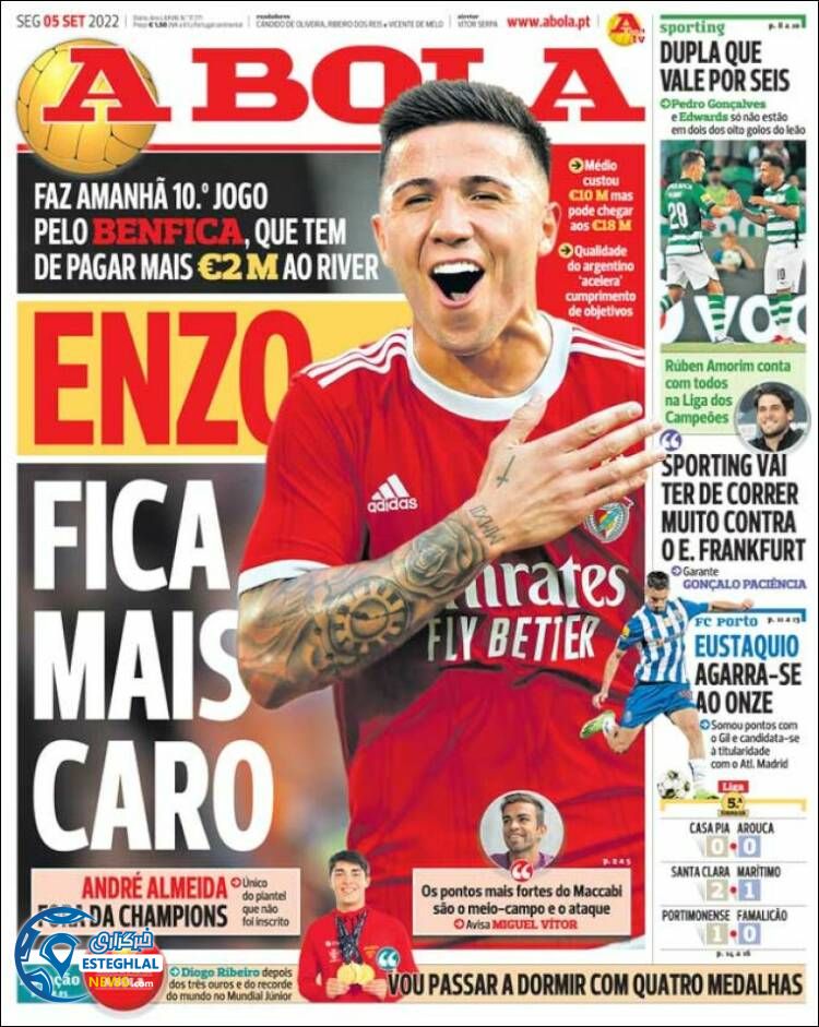 روزنامه ورزشی آبولا دوشنبه 14 شهریور 1401 