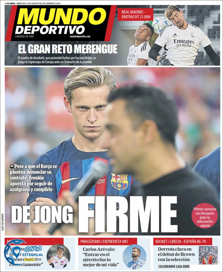 روزنامه موندودپرتیوو چهارشنبه 19 مرداد 1401  