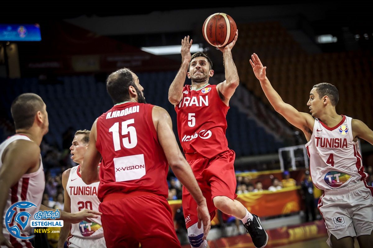 دیدار تیم ملی بسکتبال ایران و تونس