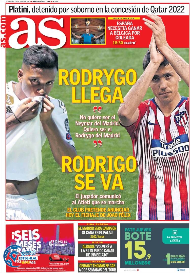 روزنامه ورزشی آاس چهارشنبه 29 خرداد 1398