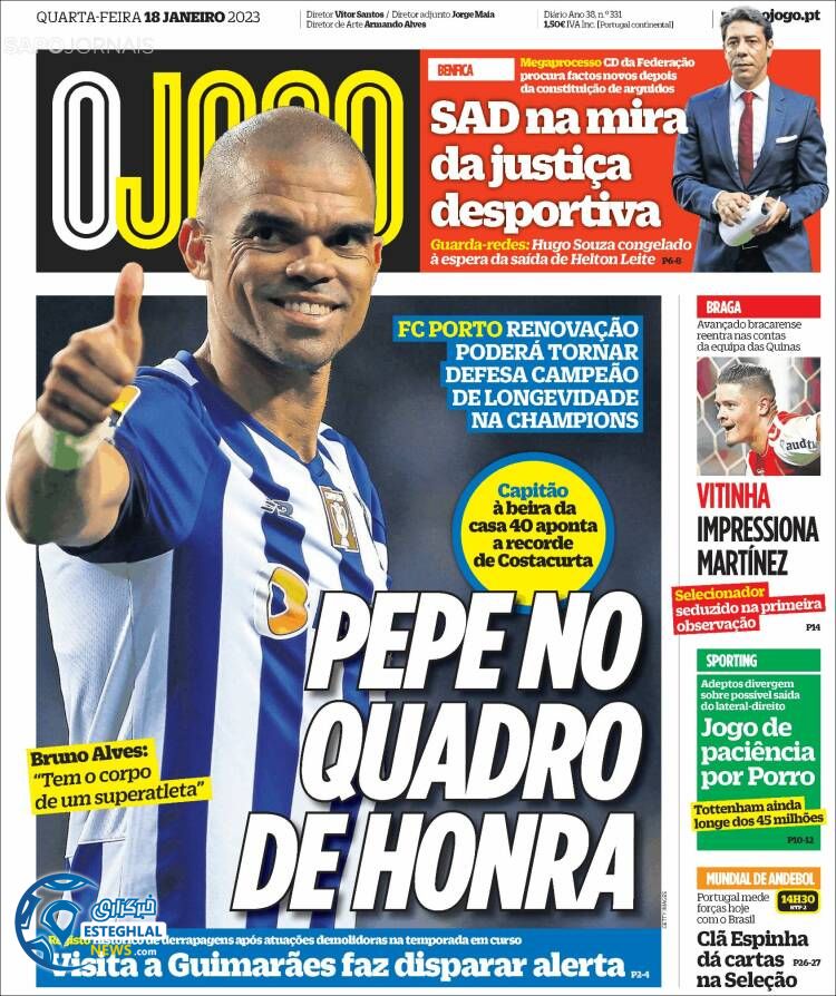 روزنامه ورزشی اوجوگو چهارشنبه 28 دی 1401 