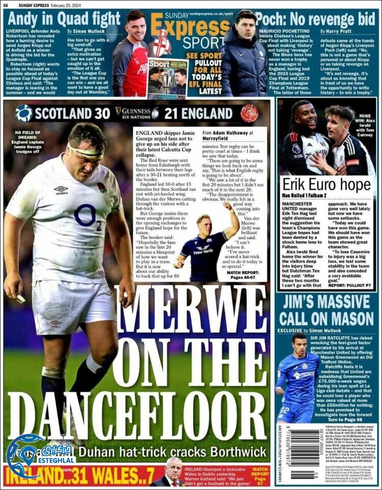 روزنامه ورزشی اکسپرس اسپورت یکشنبه 6 اسفند 1402 