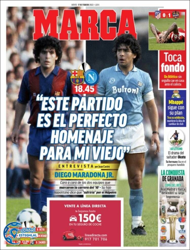 روزنامه ورزشی مارکا پنجشنبه 28 بهمن 1400