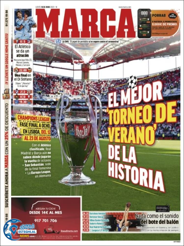 روزنامه ورزشی مارکا پنجشنبه 29 خرداد 1399