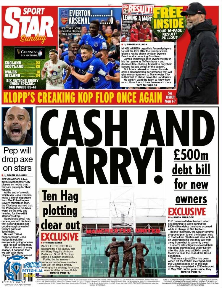 روزنامه ورزشی استار اسپورت یکشنبه 16 بهمن 1401 