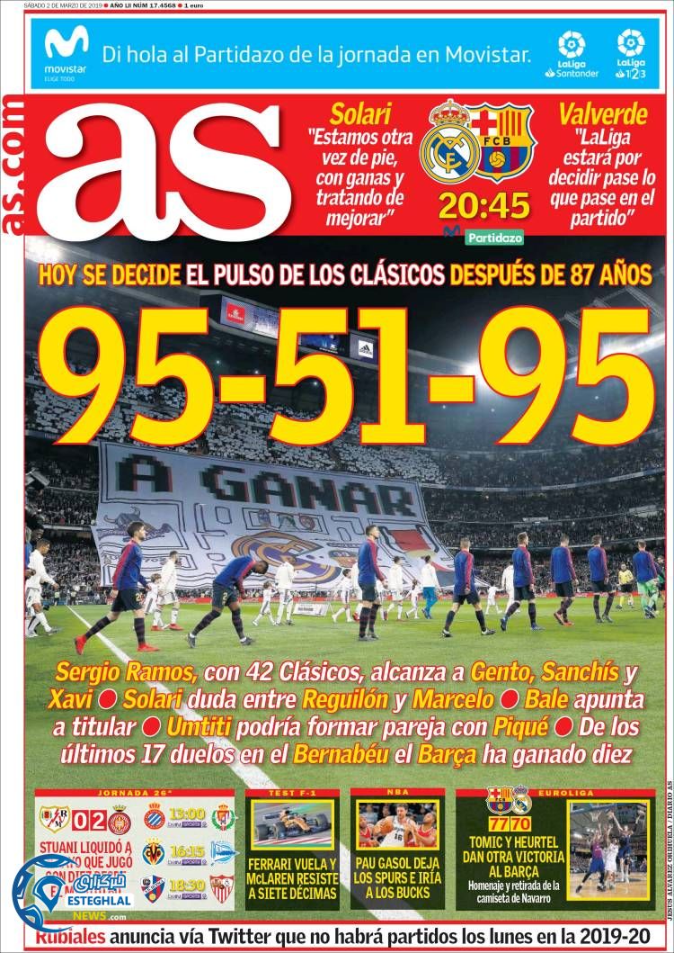 روزنامه آاس شنبه 11 اسفند 1397 