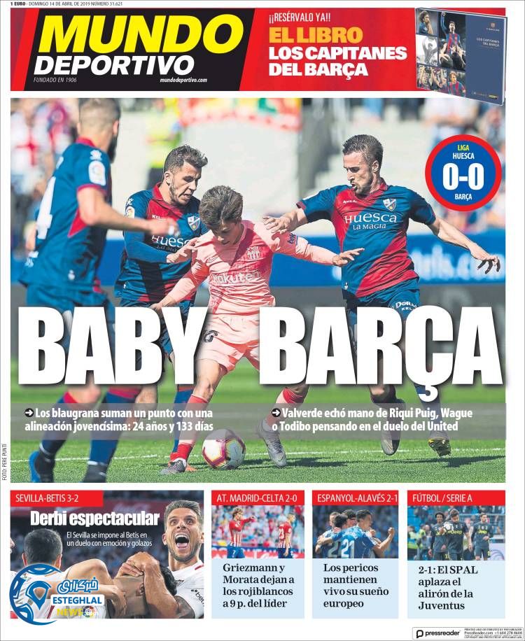 روزنامه ورزشی موندو دپورتیوو یکشنبه 25 فروردین 1398