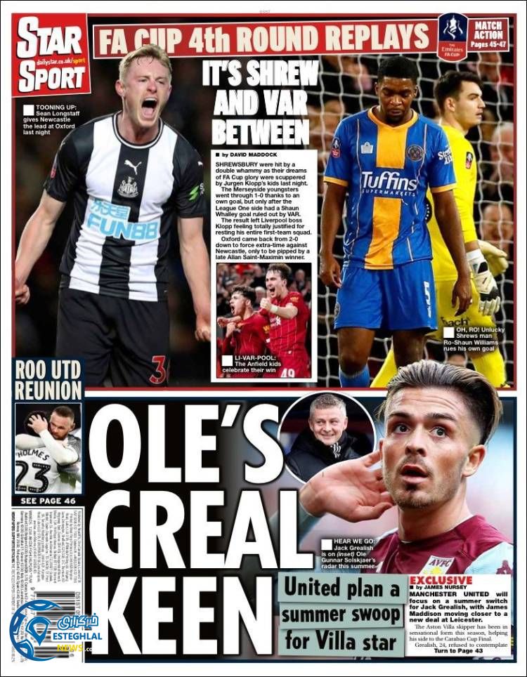 روزنامه ورزشی استار اسپورت چهارشنبه 16 بهمن 1398