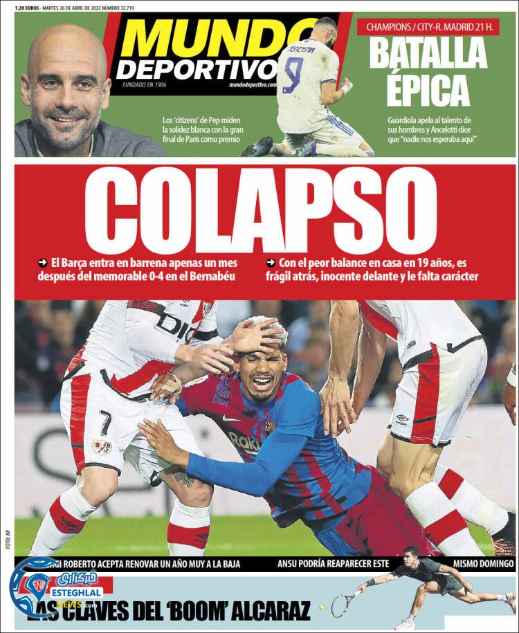 روزنامه ورزشی موندو دپورتیوو سه شنبه 6 اردیبهشت 1401