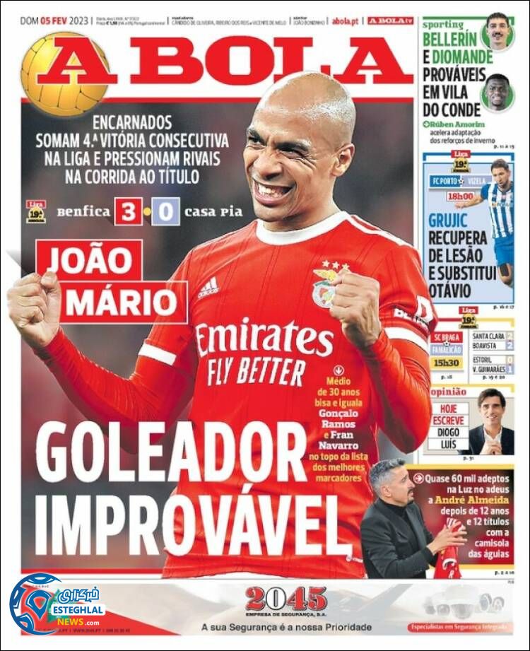 روزنامه ورزشی آبولا یکشنبه 16 بهمن 1401 