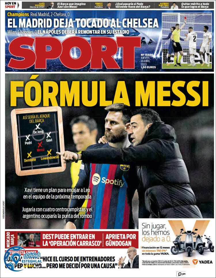 روزنامه  ورزشی  اسپورت پنجشنبه 24 فروردین 1402 