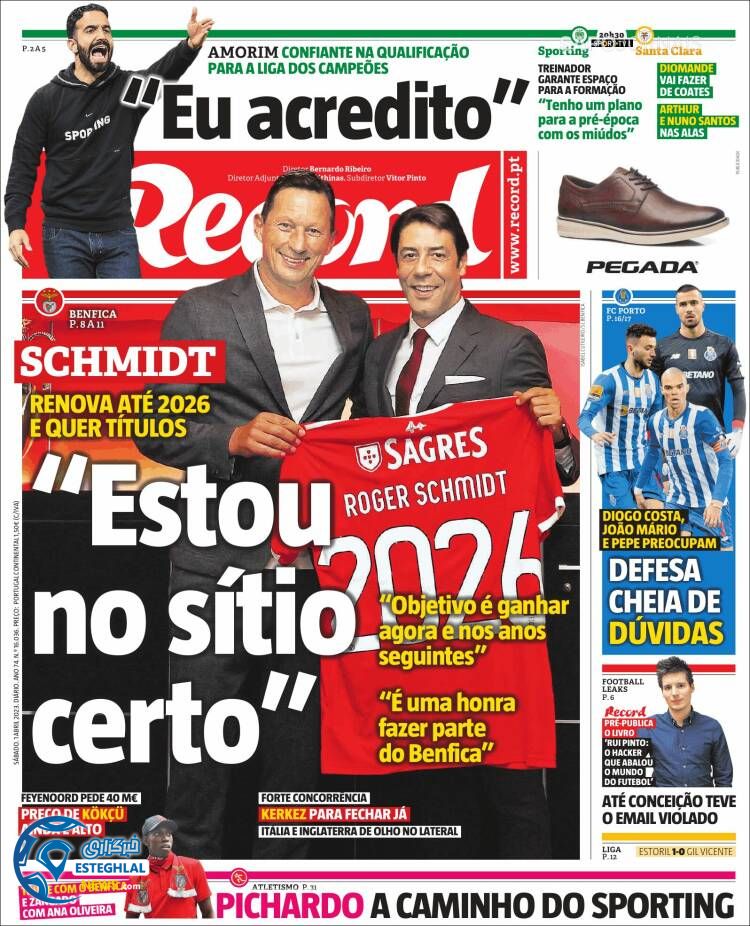 روزنامه ورزشی رکورد شنبه 12 فروردین 1402 