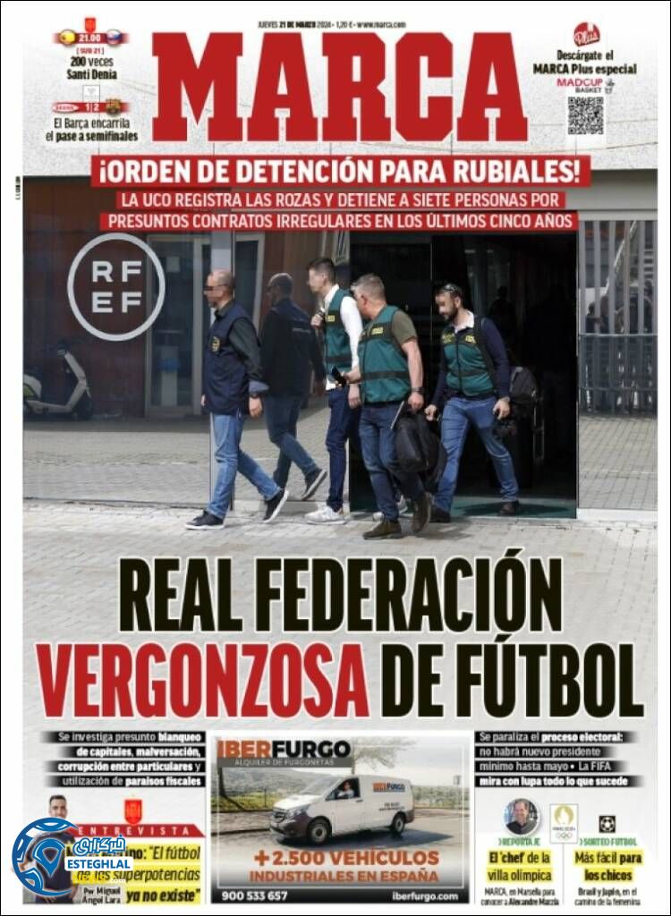 روزنامه ورزشی مارکا پنجشنبه 2 فروردین 1403 