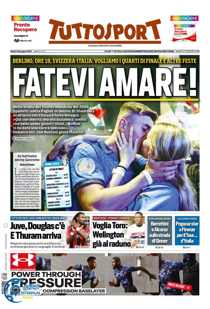 روزنامه ورزشی توتو اسپورت شنبه 9 تیر 1403 