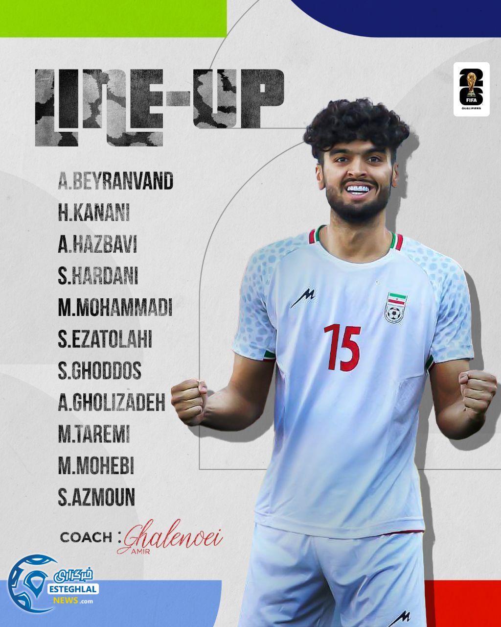 ترکیب تیم ملی ایران مقابل ترکمنستان