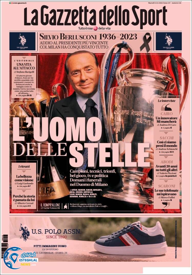 روزنامه ورزشی گاتزتا دلو اسپورت سه شنبه 23 خرداد 1402 