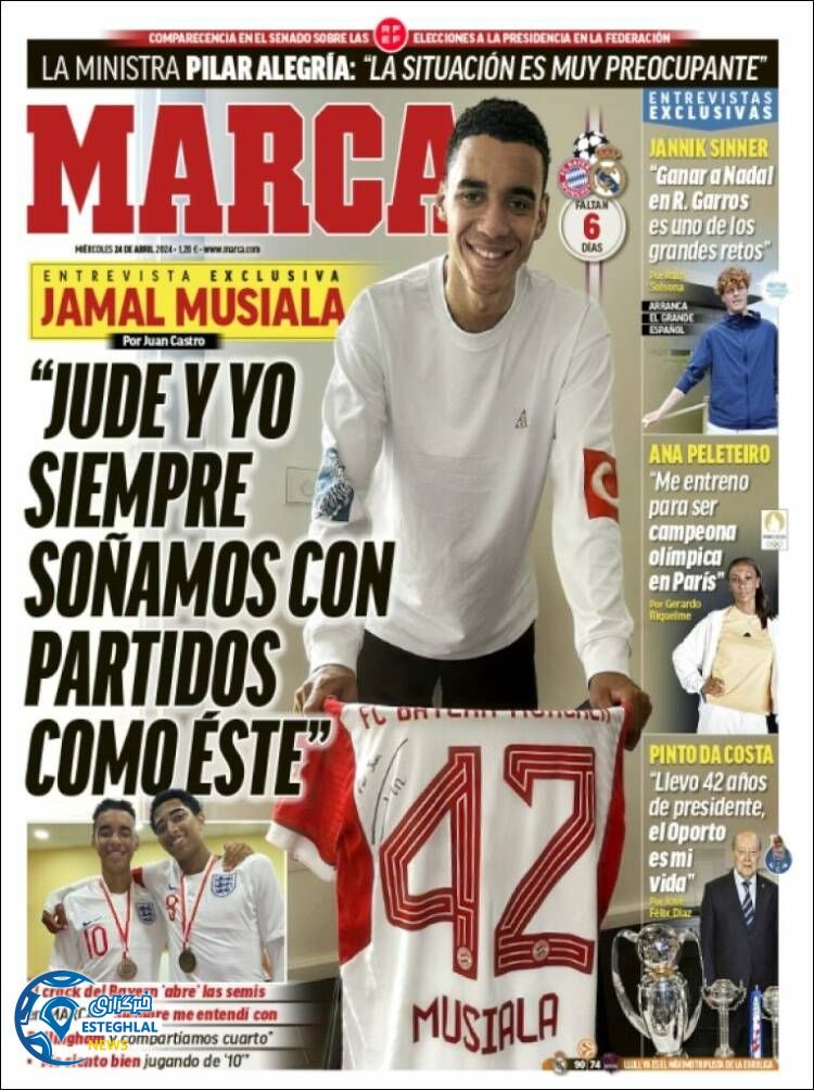 روزنامه  ورزشی مارکا چهارشنبه 5 اردیبهشت 1403 