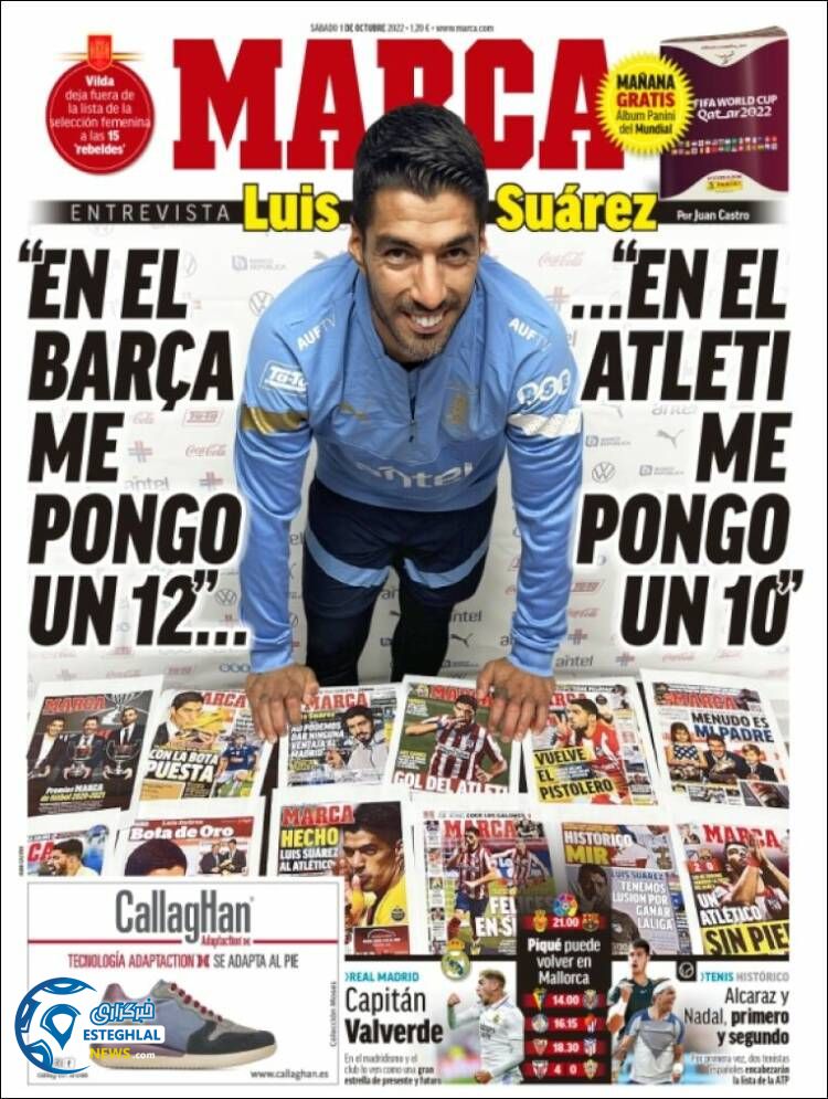 روزنامه ورزشی مارکا شنبه 9 مهر 1401