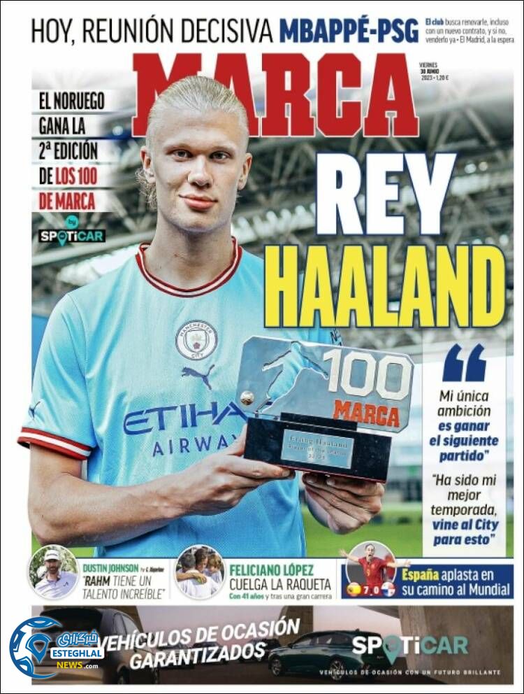 روزنامه ورزشی مارکا جمعه 9 تیر 1402 