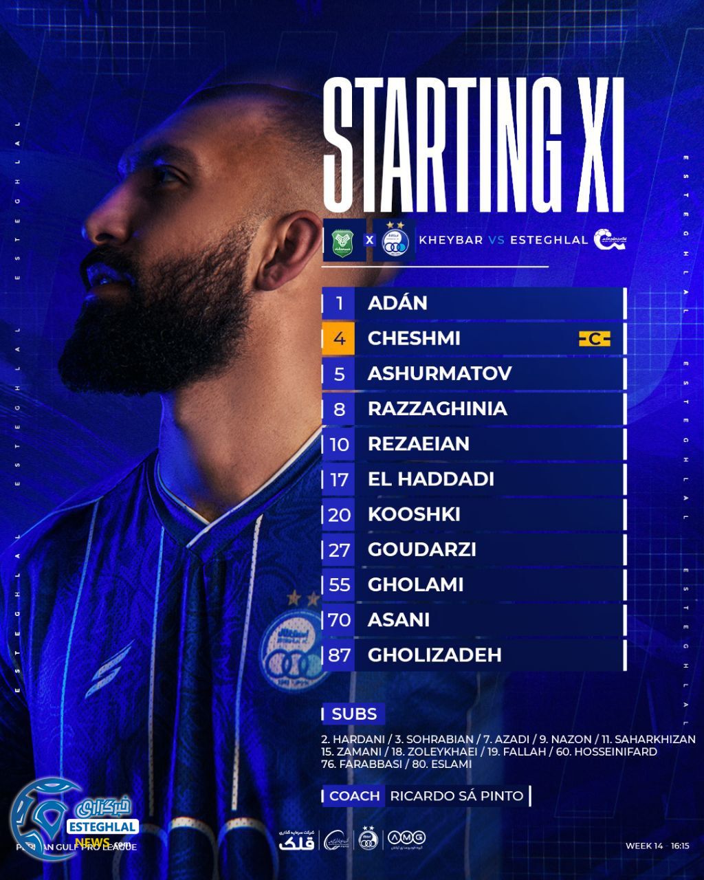 ترکیب استقلال مقابل خیبر خرم آباد