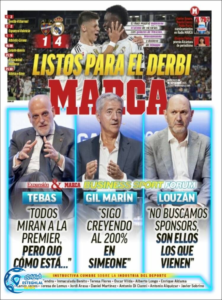 روزنامه ورزشی مارکا چهارشنبه 2 مهر 1404 