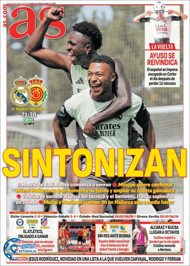 روزنامه ورزشی آ اس  شنبه 8 شهریور 1404 