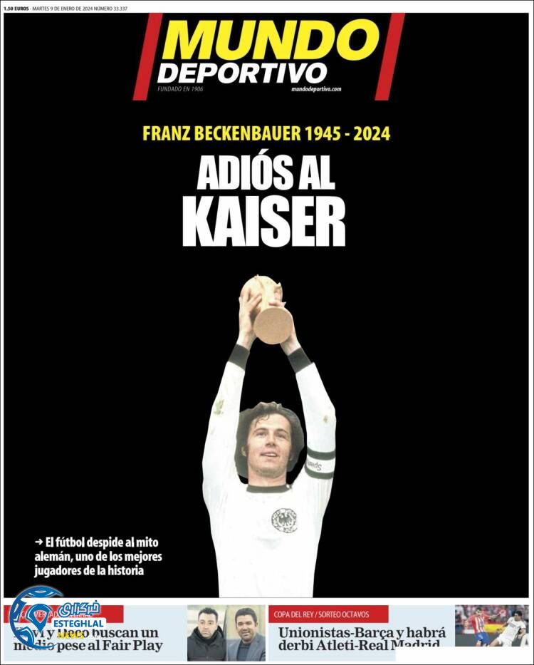 روزنامه ورزشی موندو دپورتیوو سه شنبه 19 دی 1402 