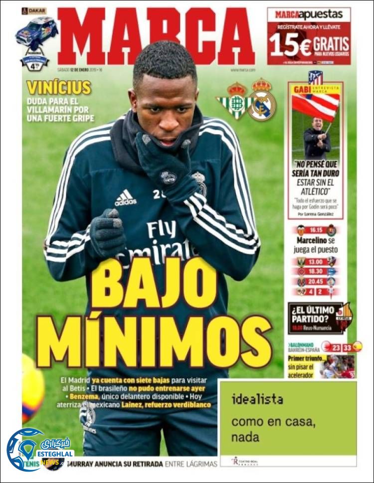 روزنامه ورزشی مارکا شنبه 22 دی 1397