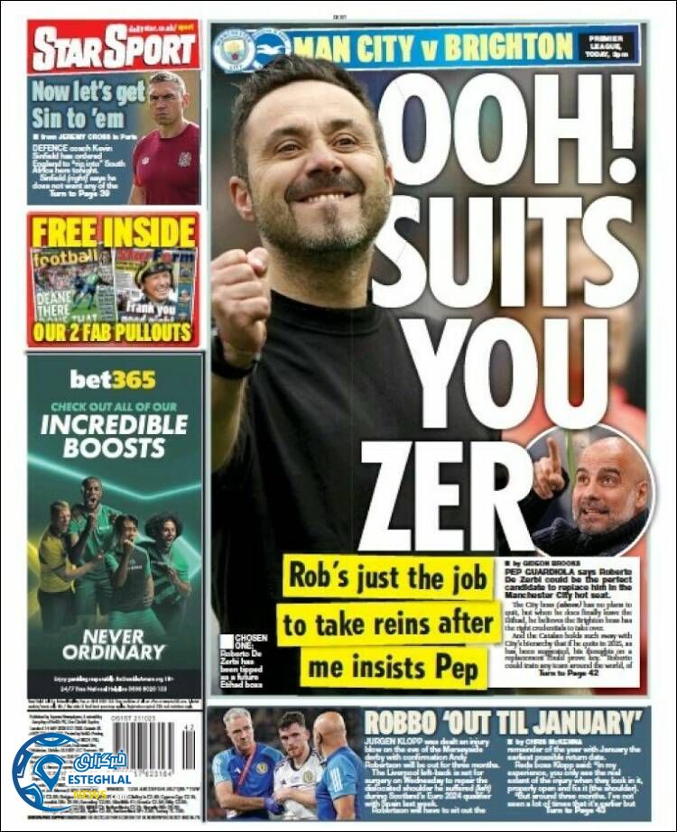 روزنامه ورزشی استار اسپورت شنبه 29 مهر 1402 