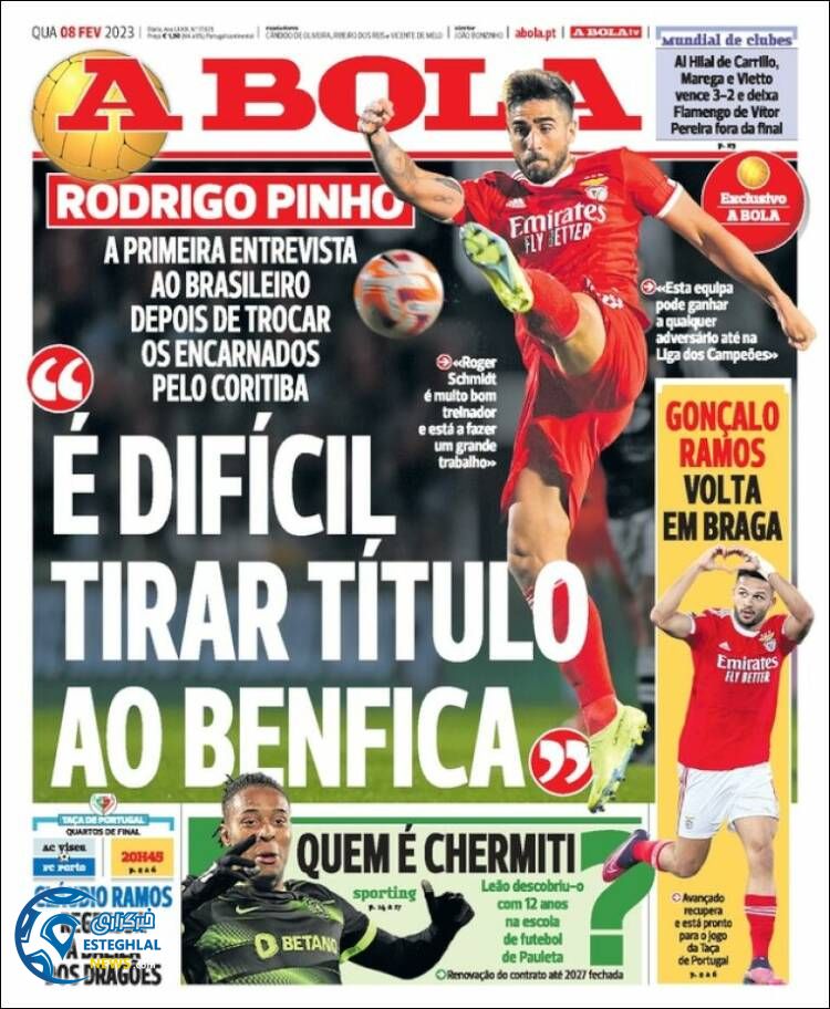 روزنامه ورزشی آبولا چهارشنبه 19 بهمن 1401  