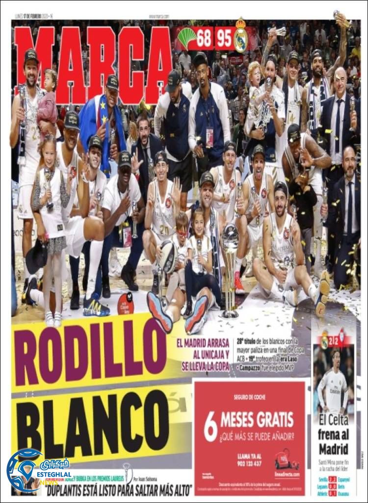 روزنامه ورزشی مارکا دوشنبه 28 بهمن 1398