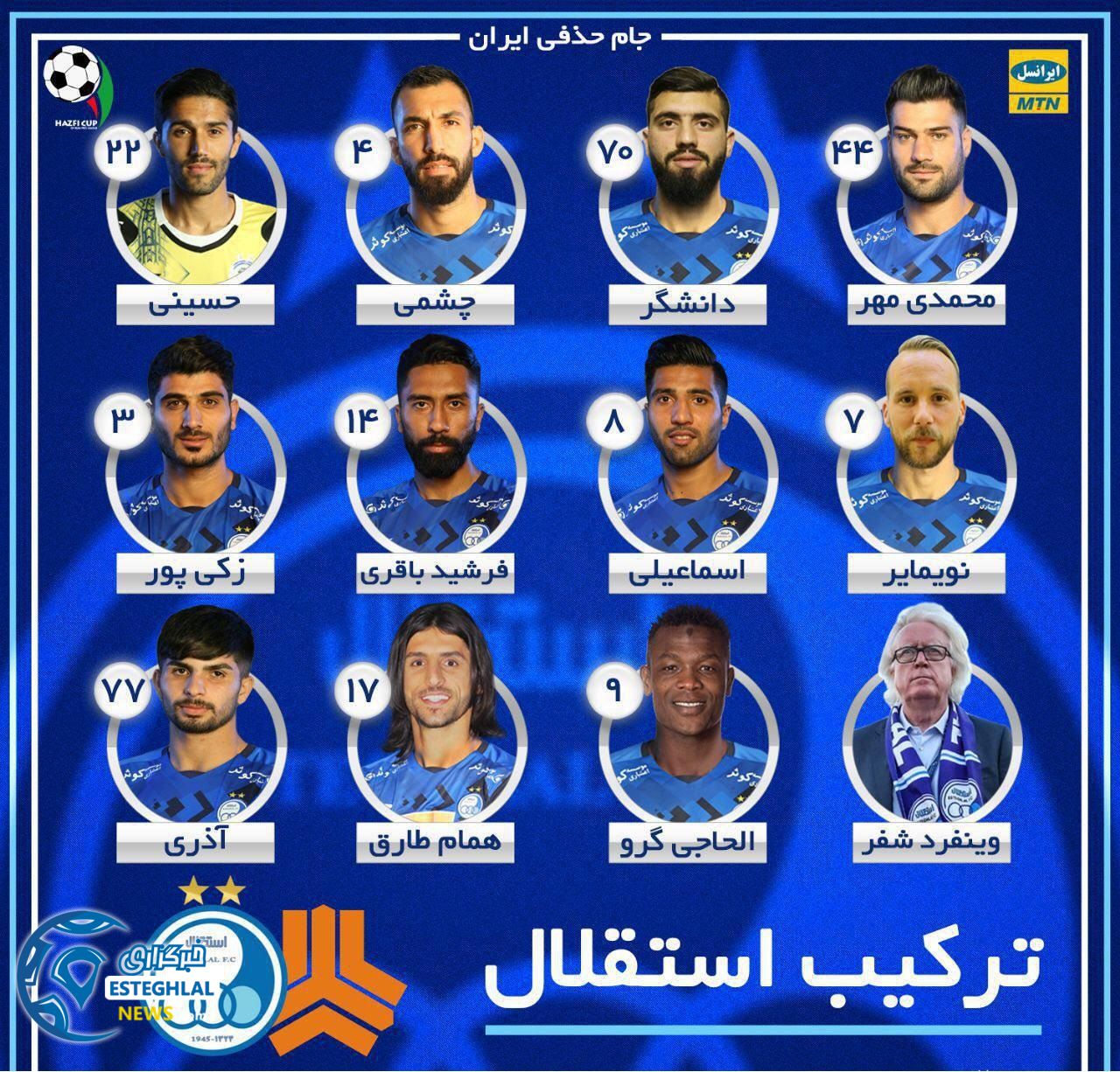 ترکیب استقلال مقابل سایپا