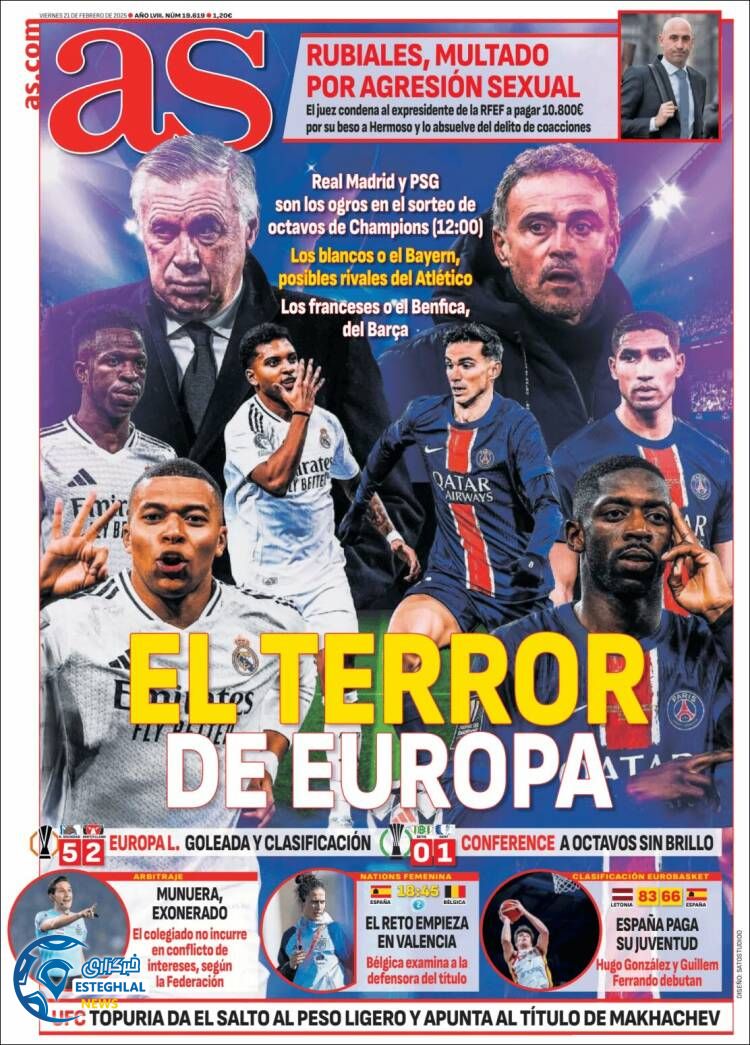 روزنامه  ورزشی آ اس جمعه 3 اسفند 1403 