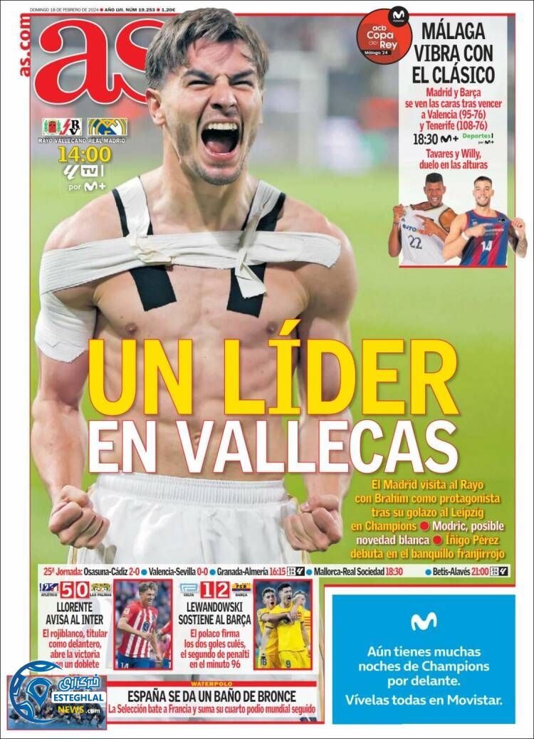 روزنامه ورزشی آ اس یکشنبه 29 بهمن 1402 