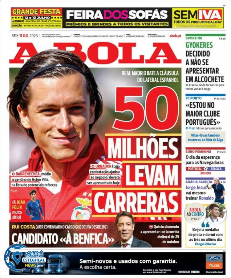 روزنامه ورزشی آبولا جمعه 20 تیر 1404 